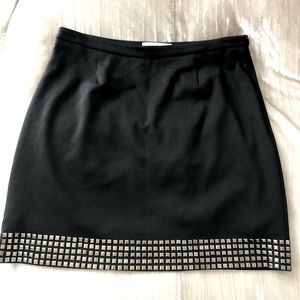 Michael by Michael Kors Black Studded Skirt